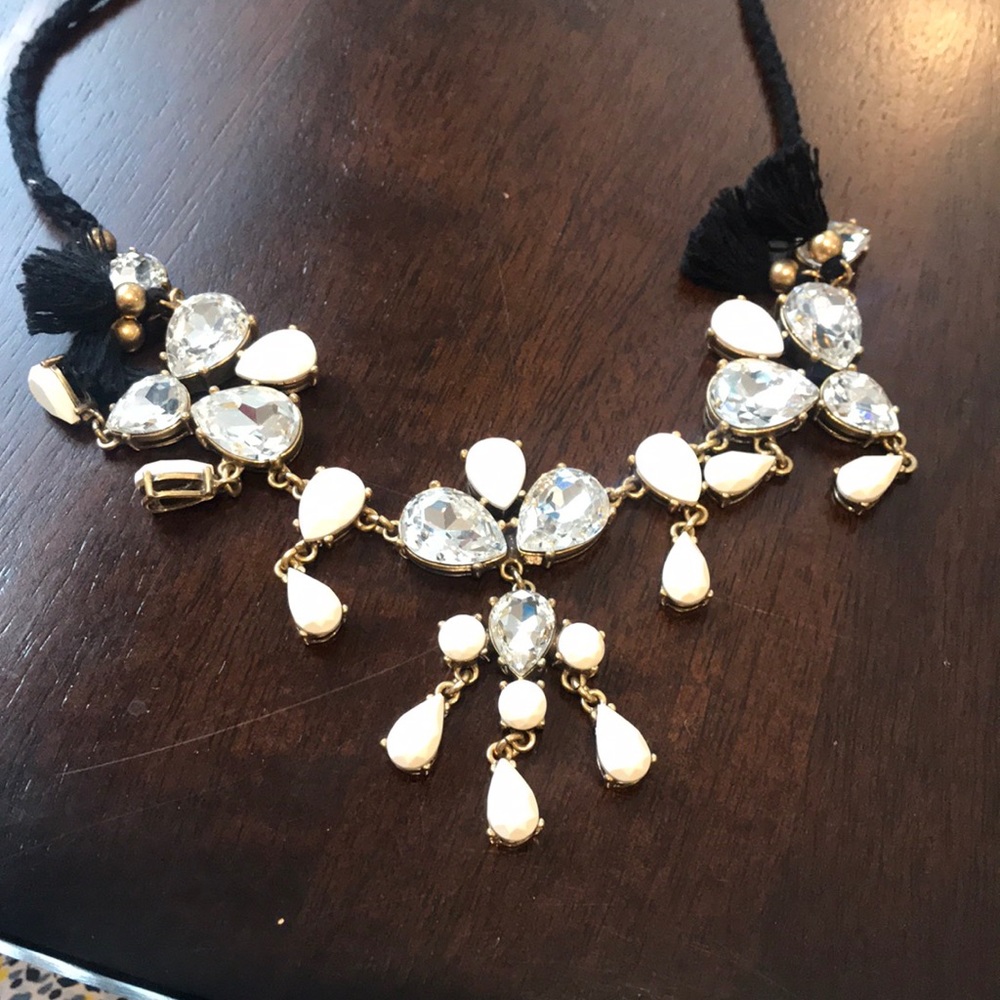 White, Silver & Black Necklace!